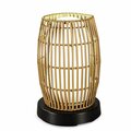 Brilliantbulb Concepts  Patioglo Resin Bamboo Shade LED Table Lamp, Bright White BR1604950